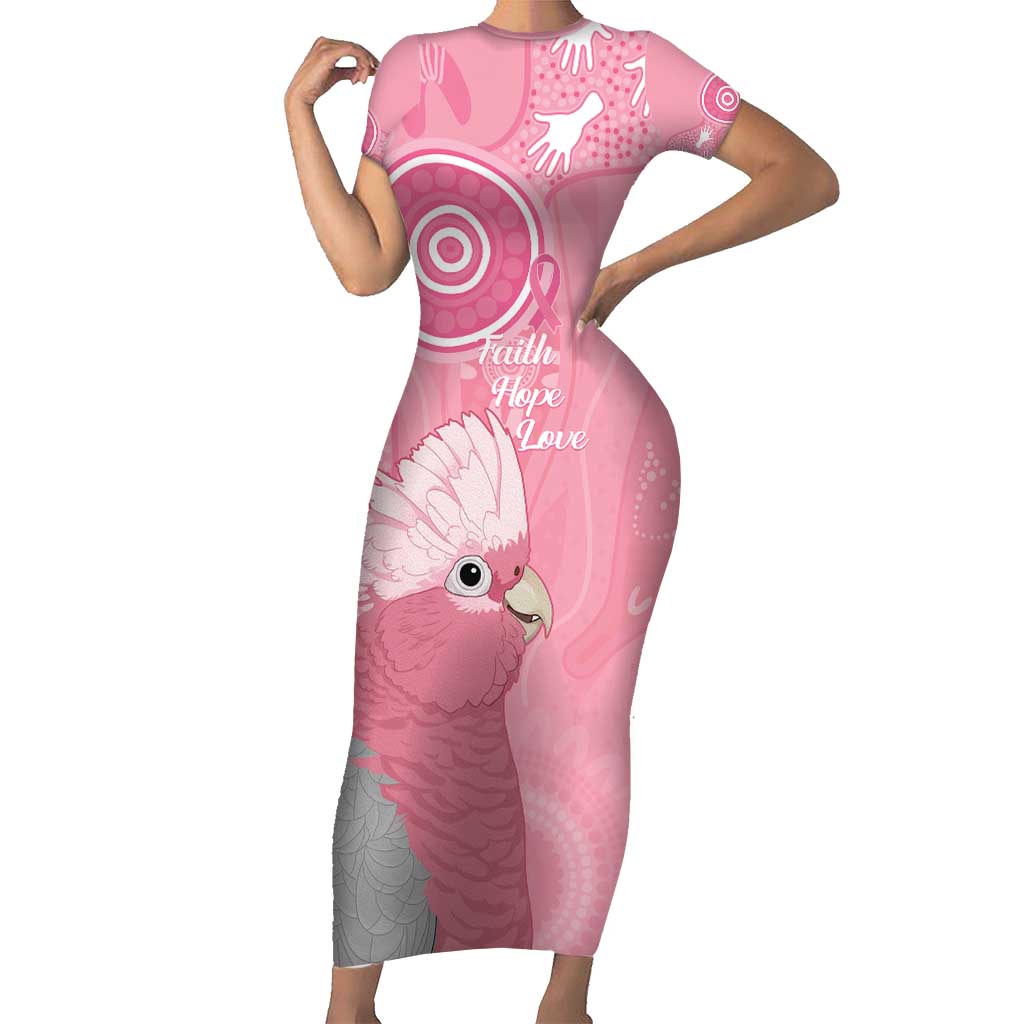 Australia Breast Cancer Awareness Family Matching Short Sleeve Bodycon Dress and Hawaiian Shirt Galah Faith Hope Love Pink Month - Aussie Hoodie