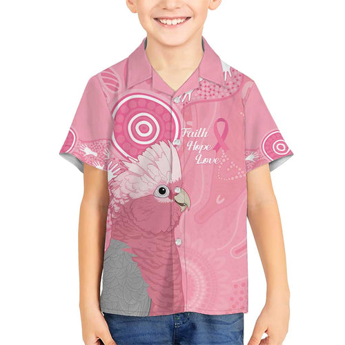 Australia Breast Cancer Awareness Family Matching Short Sleeve Bodycon Dress and Hawaiian Shirt Galah Faith Hope Love Pink Month - Aussie Hoodie