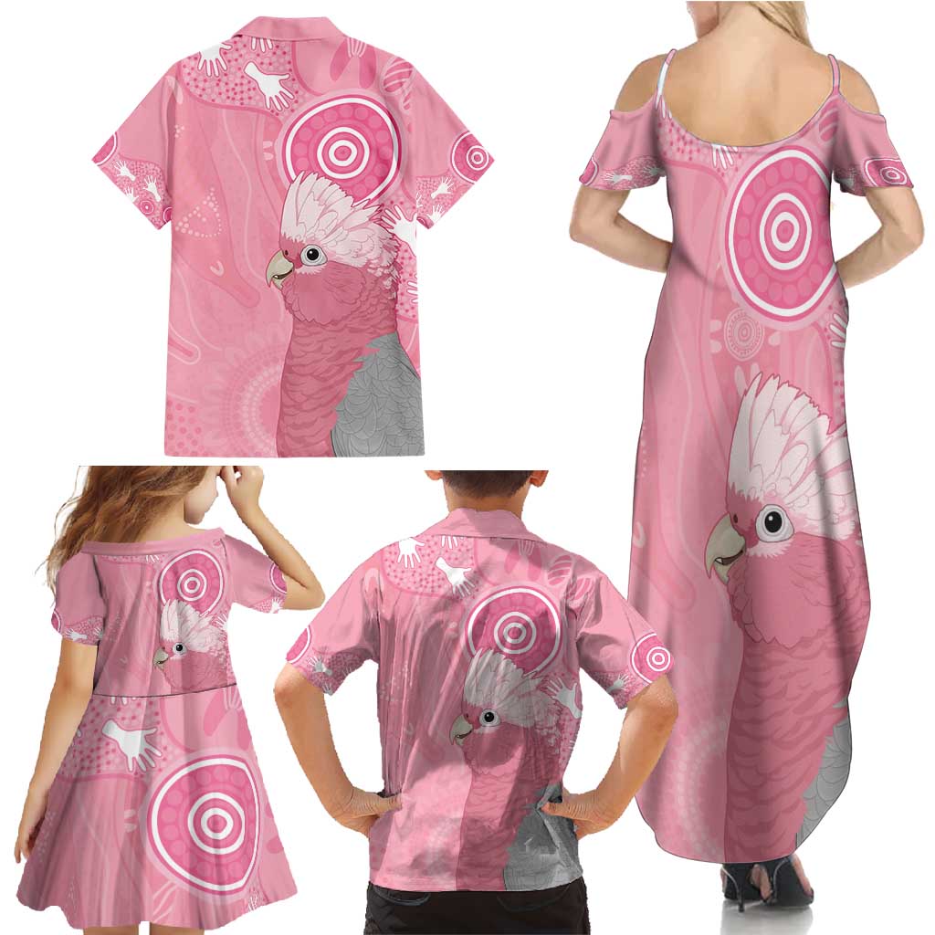 Australia Breast Cancer Awareness Family Matching Summer Maxi Dress and Hawaiian Shirt Galah Faith Hope Love Pink Month - Aussie Hoodie