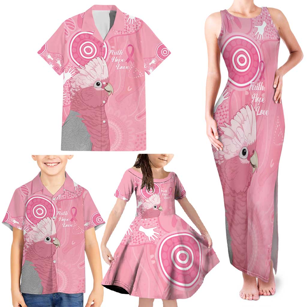 Australia Breast Cancer Awareness Family Matching Tank Maxi Dress and Hawaiian Shirt Galah Faith Hope Love Pink Month - Aussie Hoodie