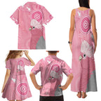Australia Breast Cancer Awareness Family Matching Tank Maxi Dress and Hawaiian Shirt Galah Faith Hope Love Pink Month - Aussie Hoodie