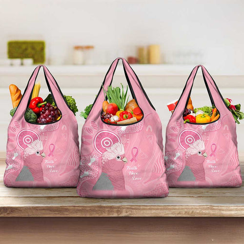 Australia Breast Cancer Awareness Grocery Bag Galah Faith Hope Love Pink Month - Aussie Hoodie