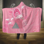 Australia Breast Cancer Awareness Hooded Blanket Galah Faith Hope Love Pink Month - Aussie Hoodie