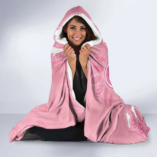 Australia Breast Cancer Awareness Hooded Blanket Galah Faith Hope Love Pink Month - Aussie Hoodie