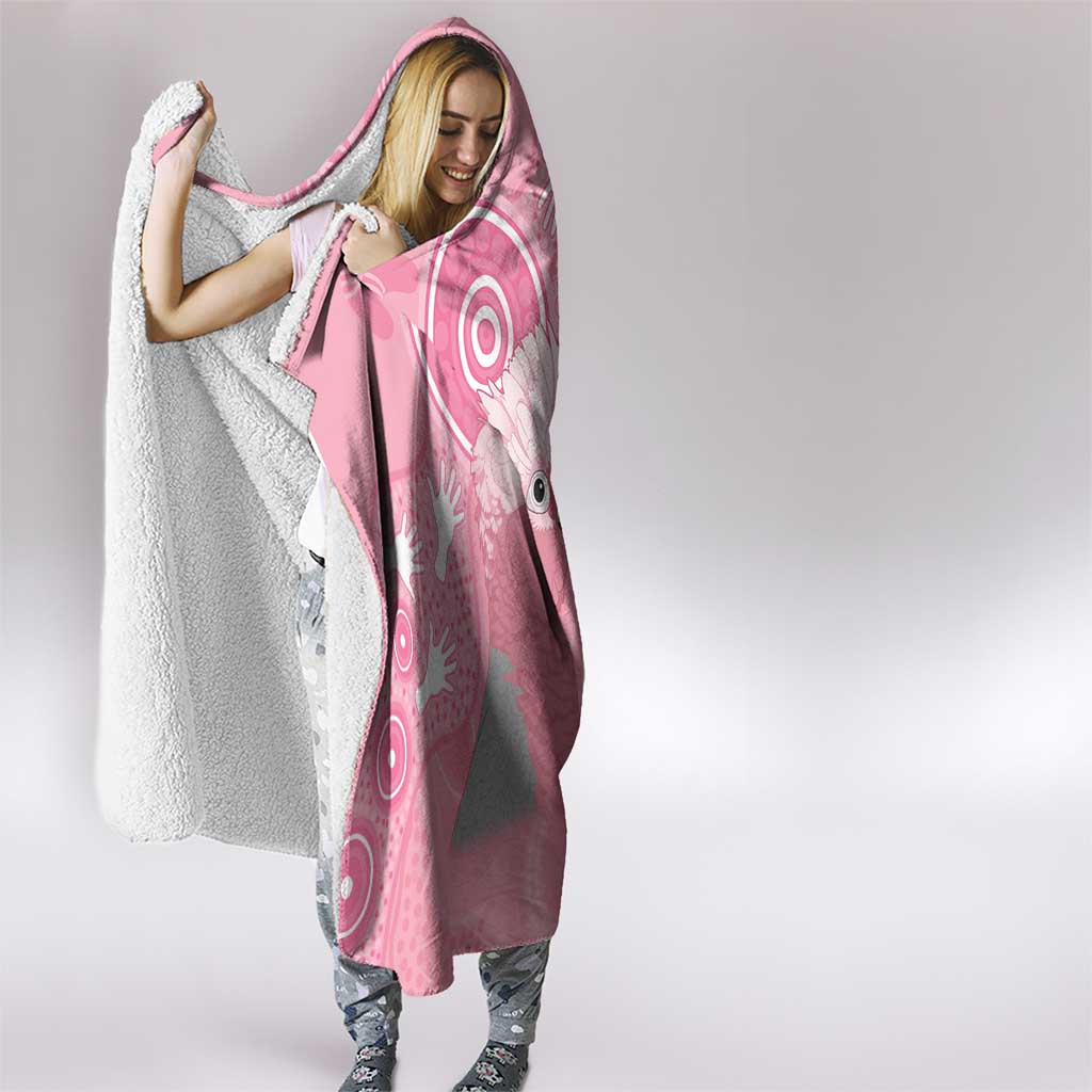 Australia Breast Cancer Awareness Hooded Blanket Galah Faith Hope Love Pink Month - Aussie Hoodie