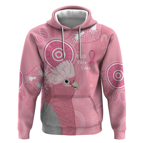 Australia Breast Cancer Awareness Hoodie Galah Faith Hope Love Pink Month - Aussie Hoodie
