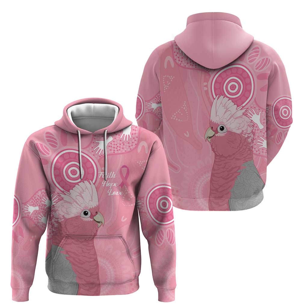 Australia Breast Cancer Awareness Hoodie Galah Faith Hope Love Pink Month - Aussie Hoodie