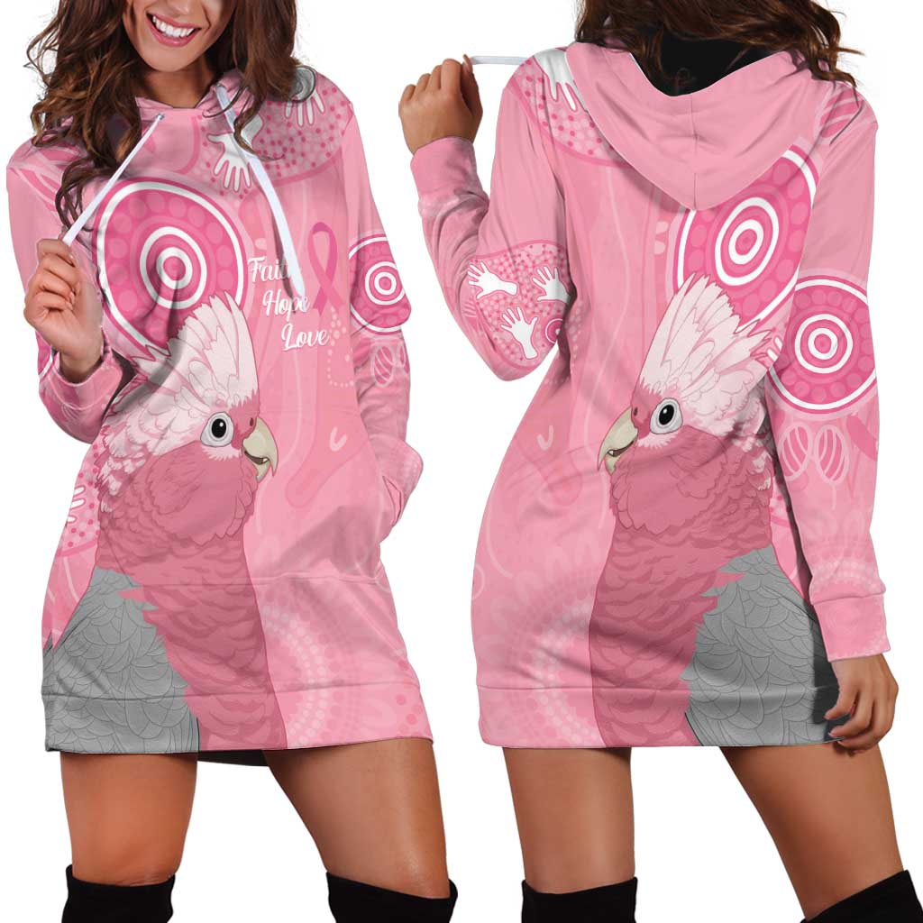 Australia Breast Cancer Awareness Hoodie Dress Galah Faith Hope Love Pink Month - Aussie Hoodie