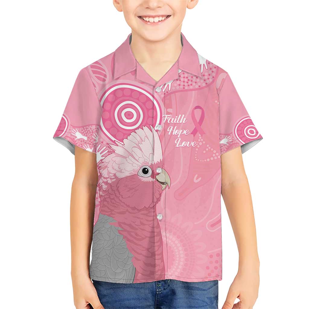 Australia Breast Cancer Awareness Kid Hawaiian Shirt Galah Faith Hope Love Pink Month - Aussie Hoodie