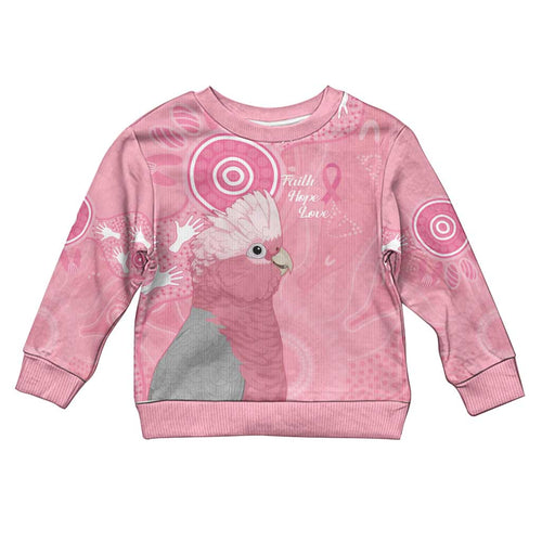 Australia Breast Cancer Awareness Kid Ugly Christmas Sweater Galah Faith Hope Love Pink Month - Aussie Hoodie