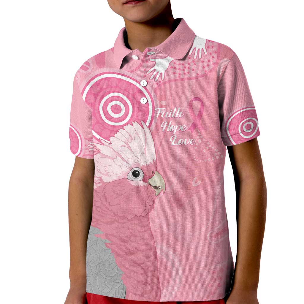 Australia Breast Cancer Awareness Kid Polo Shirt Galah Faith Hope Love Pink Month - Aussie Hoodie