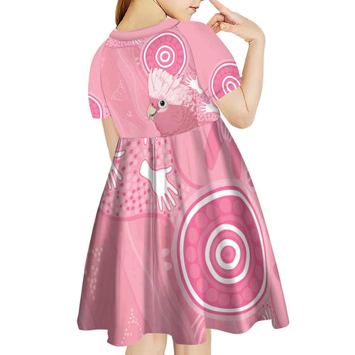 Australia Breast Cancer Awareness Kid Short Sleeve Dress Galah Faith Hope Love Pink Month - Aussie Hoodie