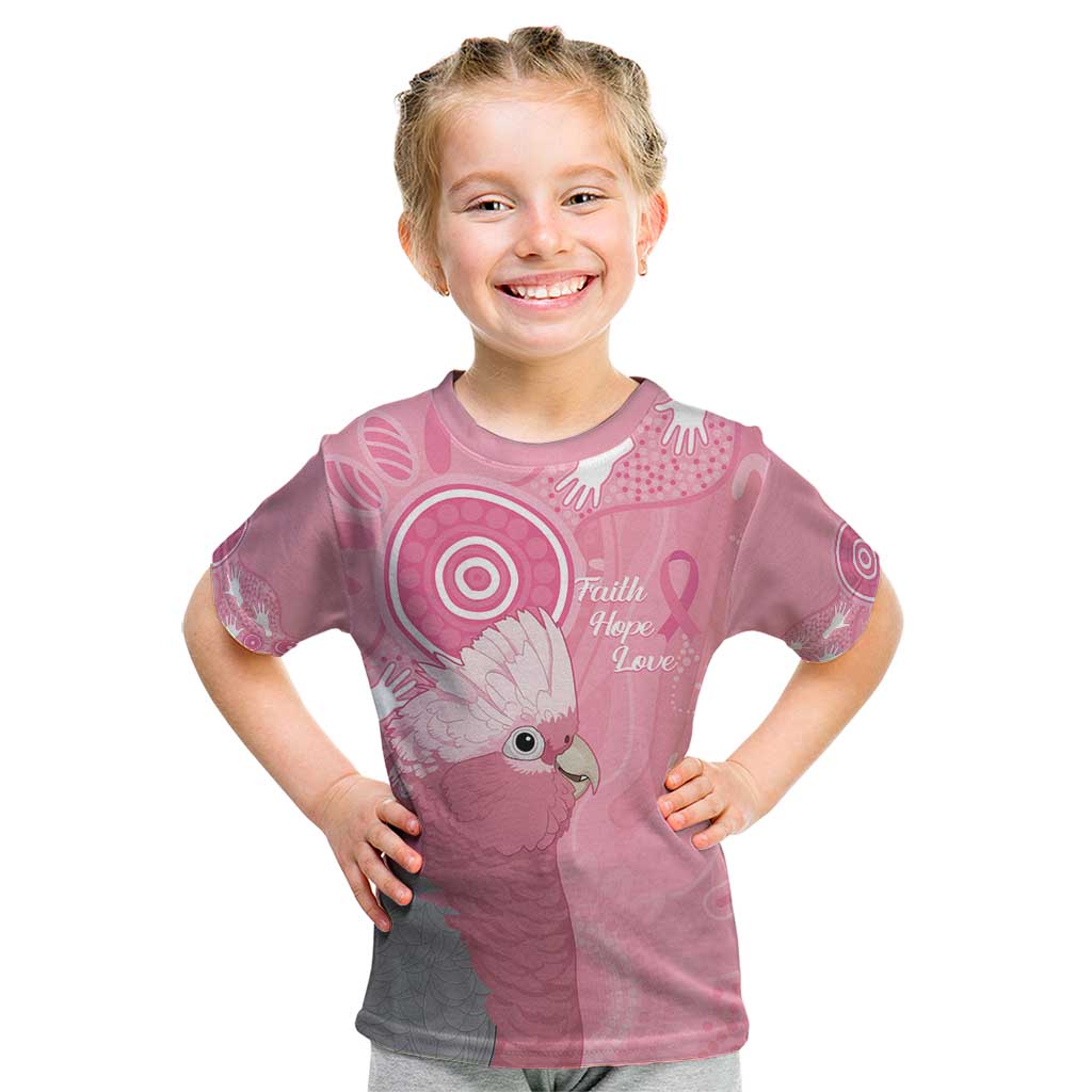 Australia Breast Cancer Awareness Kid T Shirt Galah Faith Hope Love Pink Month - Aussie Hoodie