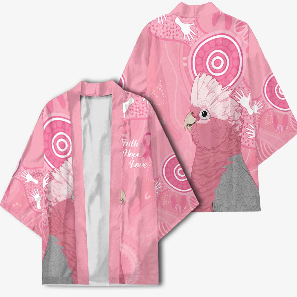 Australia Breast Cancer Awareness Kimono Galah Faith Hope Love Pink Month - Aussie Hoodie