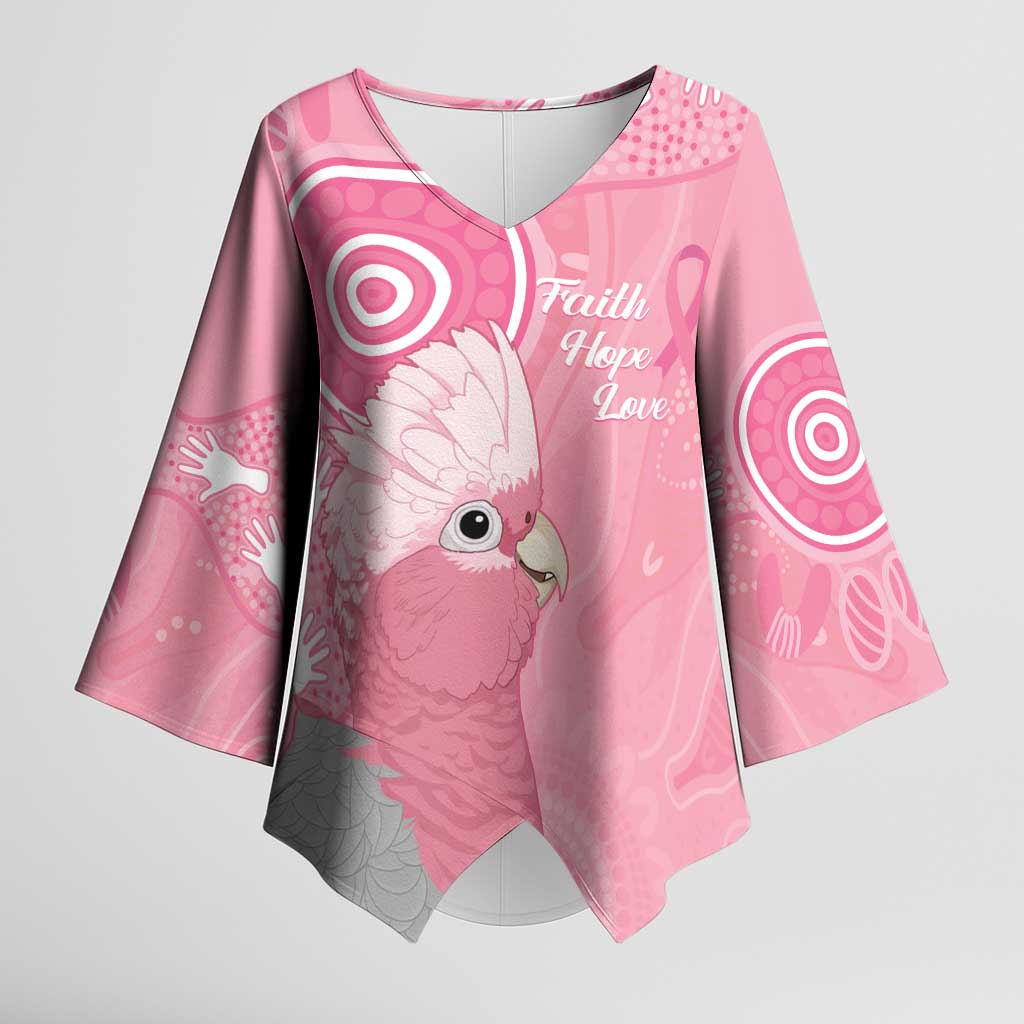 Australia Breast Cancer Awareness Kimono Sleeve Blouse Galah Faith Hope Love Pink Month - Aussie Hoodie