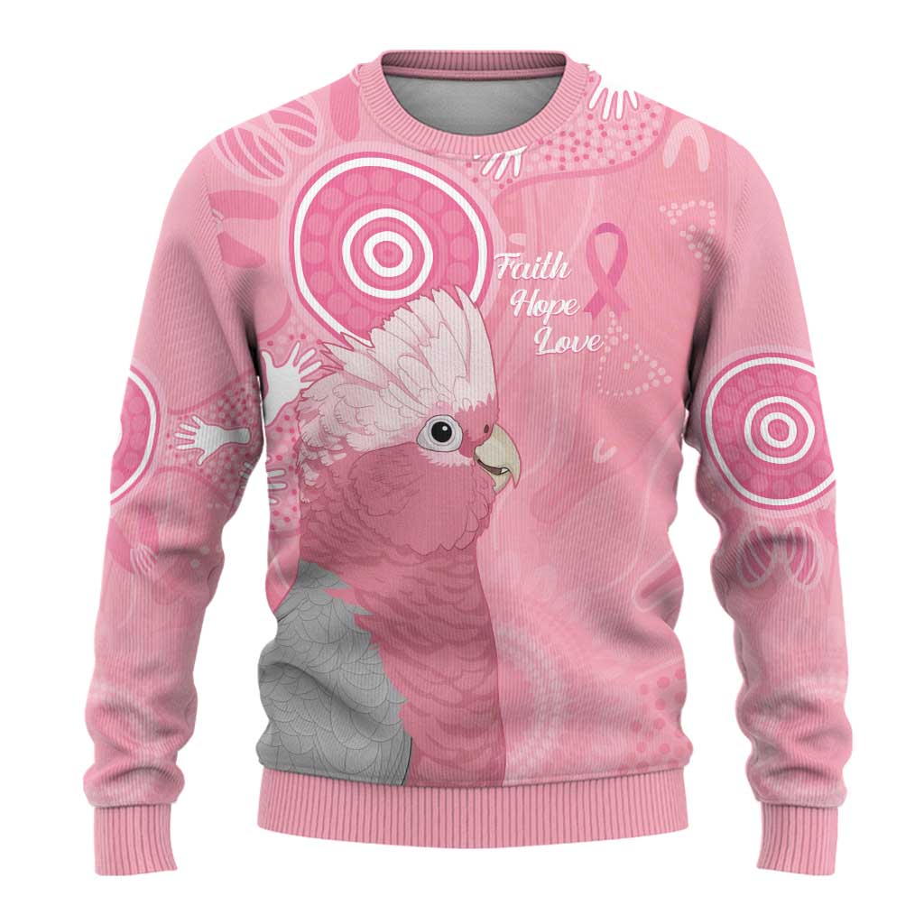 Australia Breast Cancer Awareness Ugly Christmas Sweater Galah Faith Hope Love Pink Month - Aussie Hoodie