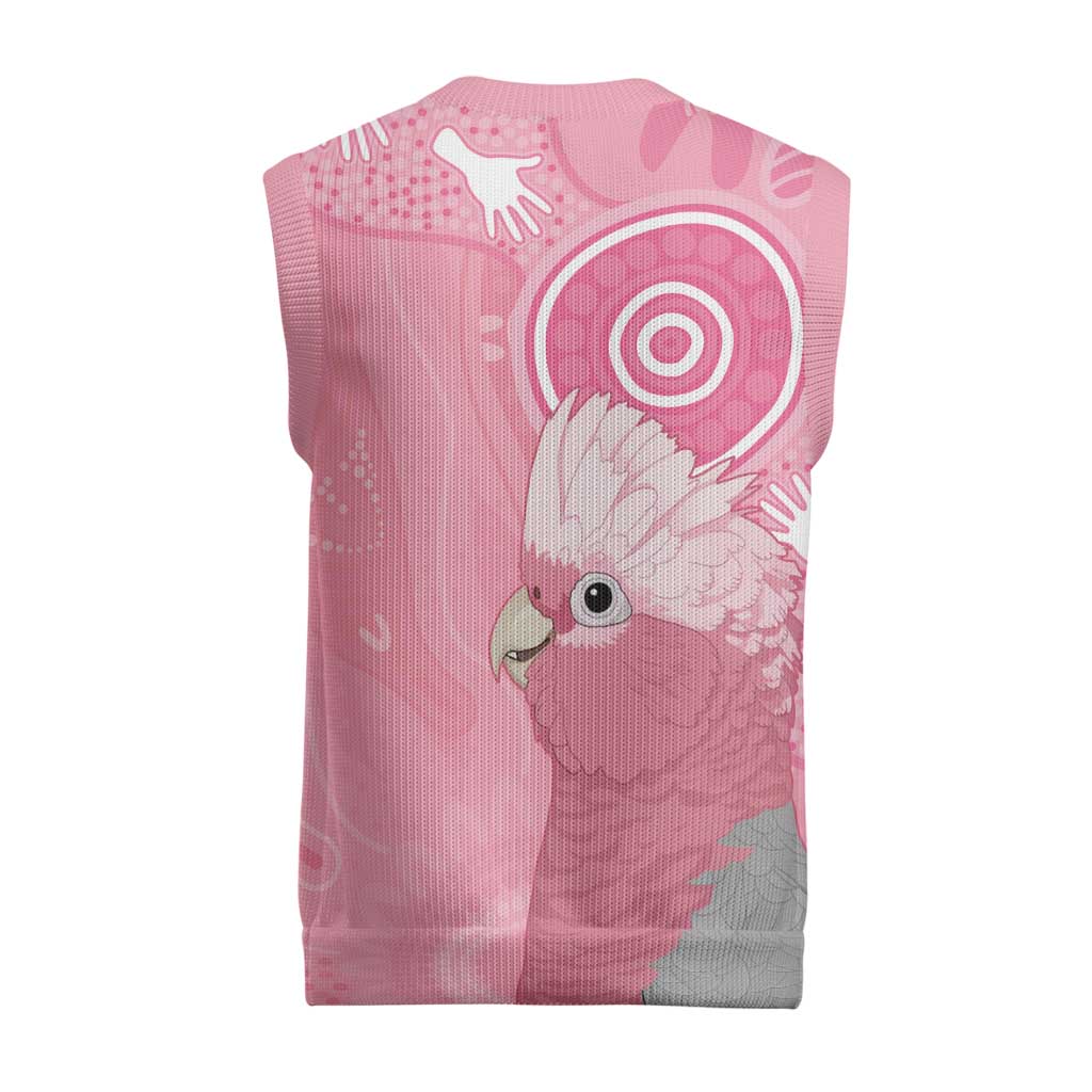 Australia Breast Cancer Awareness Christmas Knitted V-Neck Vest Galah Faith Hope Love Pink Month - Aussie Hoodie