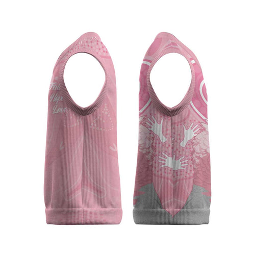 Australia Breast Cancer Awareness Christmas Knitted V-Neck Vest Galah Faith Hope Love Pink Month - Aussie Hoodie