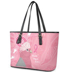 Australia Breast Cancer Awareness Leather Tote Bag Galah Faith Hope Love Pink Month - Aussie Hoodie