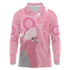 Australia Breast Cancer Awareness Long Sleeve Polo Shirt Galah Faith Hope Love Pink Month - Aussie Hoodie