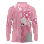 Australia Breast Cancer Awareness Long Sleeve Polo Shirt Galah Faith Hope Love Pink Month - Aussie Hoodie