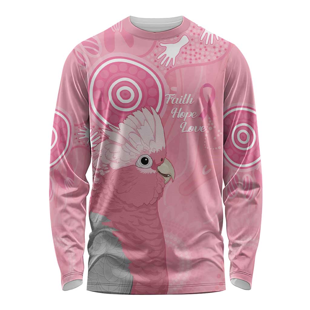 Australia Breast Cancer Awareness Long Sleeve Shirt Galah Faith Hope Love Pink Month - Aussie Hoodie
