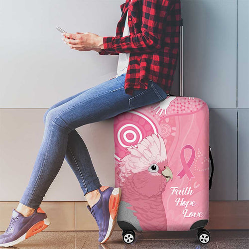 Australia Breast Cancer Awareness Luggage Cover Galah Faith Hope Love Pink Month - Aussie Hoodie