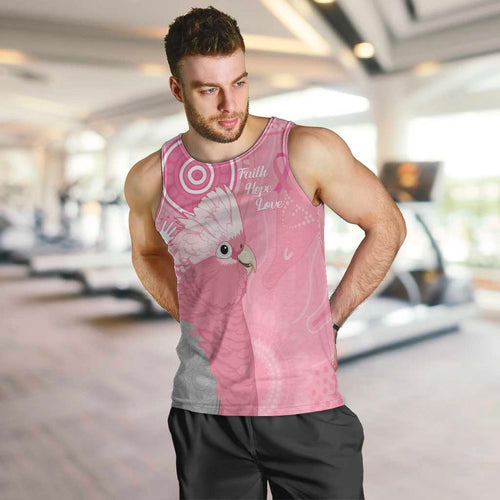 Australia Breast Cancer Awareness Men Tank Top Galah Faith Hope Love Pink Month - Aussie Hoodie