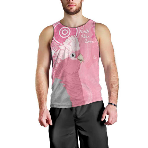 Australia Breast Cancer Awareness Men Tank Top Galah Faith Hope Love Pink Month - Aussie Hoodie