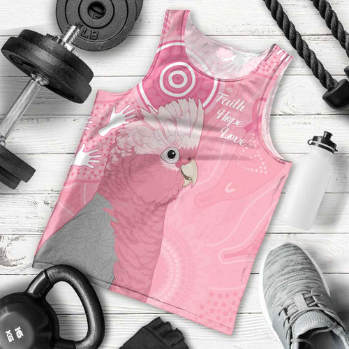 Australia Breast Cancer Awareness Men Tank Top Galah Faith Hope Love Pink Month - Aussie Hoodie
