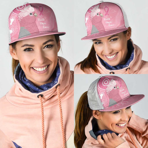 Australia Breast Cancer Awareness Mesh Trucker Cap Galah Faith Hope Love Pink Month - Aussie Hoodie