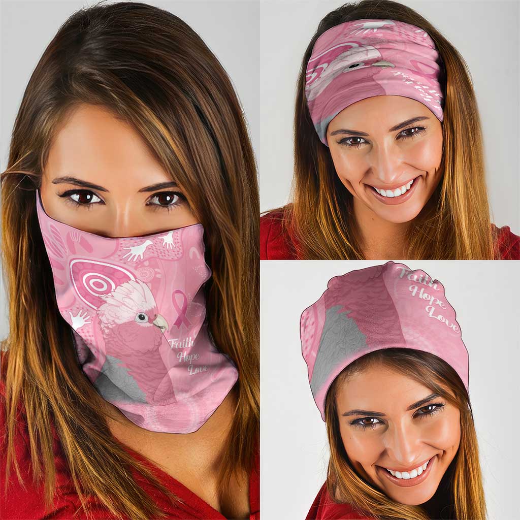 Australia Breast Cancer Awareness Neck Gaiter Galah Faith Hope Love Pink Month - Aussie Hoodie