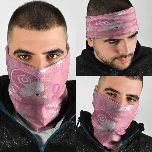 Australia Breast Cancer Awareness Neck Gaiter Galah Faith Hope Love Pink Month - Aussie Hoodie