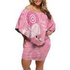 Australia Breast Cancer Awareness Off Shoulder Short Dress Galah Faith Hope Love Pink Month - Aussie Hoodie