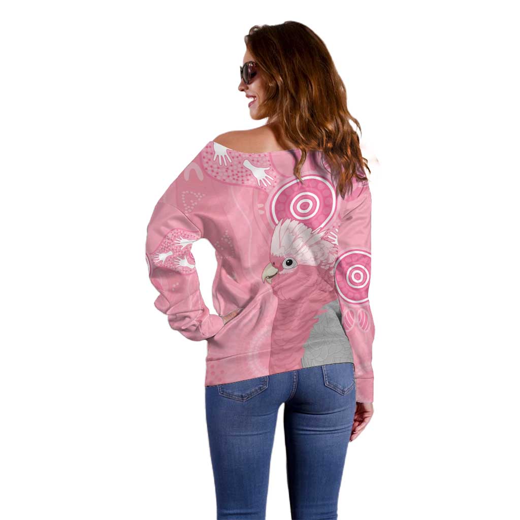 Australia Breast Cancer Awareness Off Shoulder Sweater Galah Faith Hope Love Pink Month - Aussie Hoodie