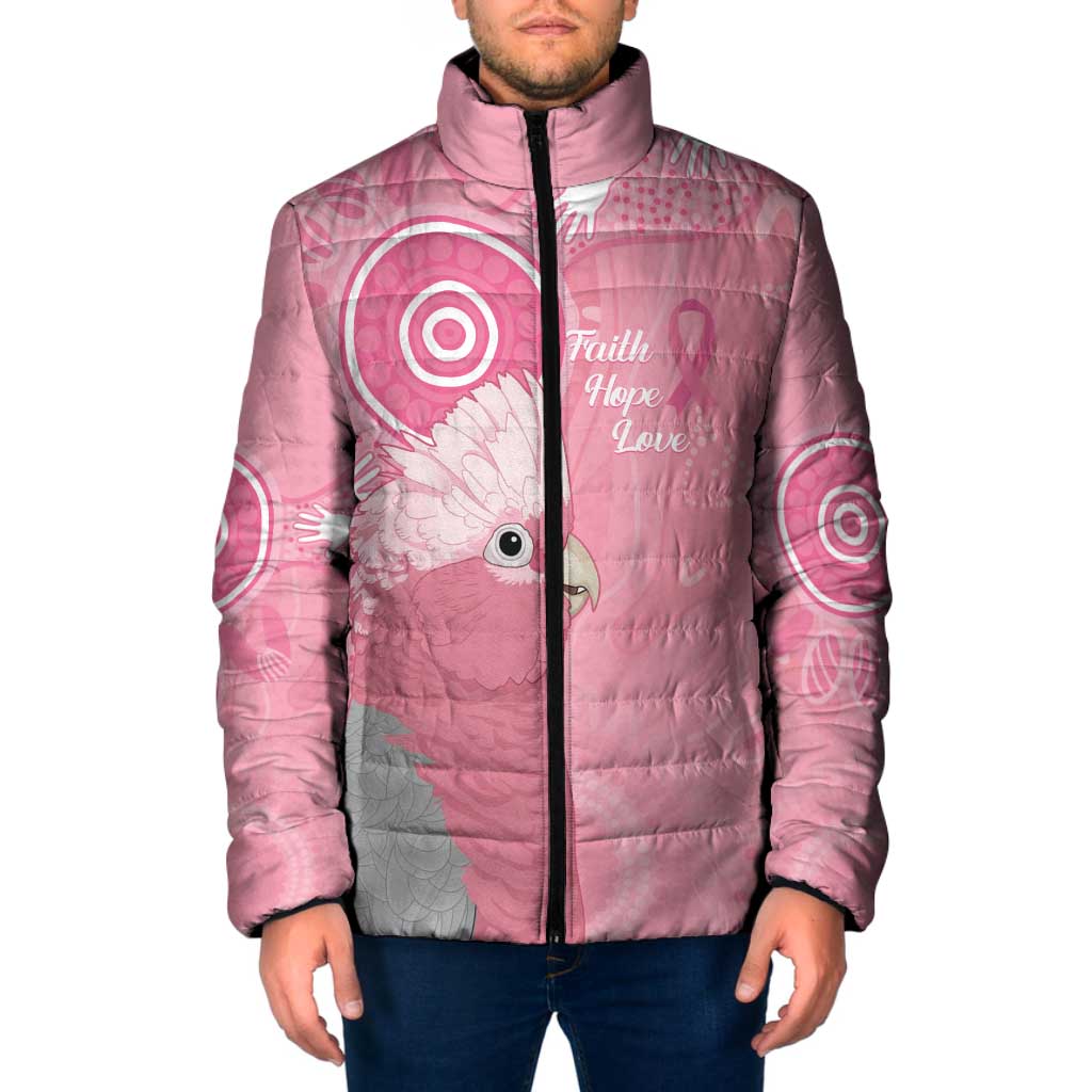 Australia Breast Cancer Awareness Padded Jacket Galah Faith Hope Love Pink Month - Aussie Hoodie