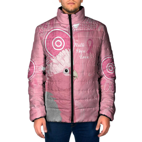 Australia Breast Cancer Awareness Padded Jacket Galah Faith Hope Love Pink Month - Aussie Hoodie