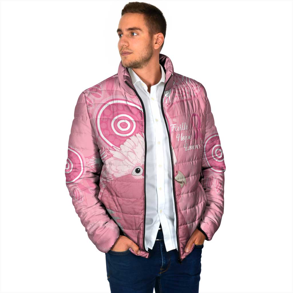 Australia Breast Cancer Awareness Padded Jacket Galah Faith Hope Love Pink Month - Aussie Hoodie