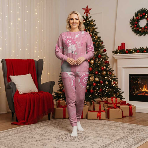 Australia Breast Cancer Awareness Christmas Pajama Set Galah Faith Hope Love Pink Month - Aussie Hoodie