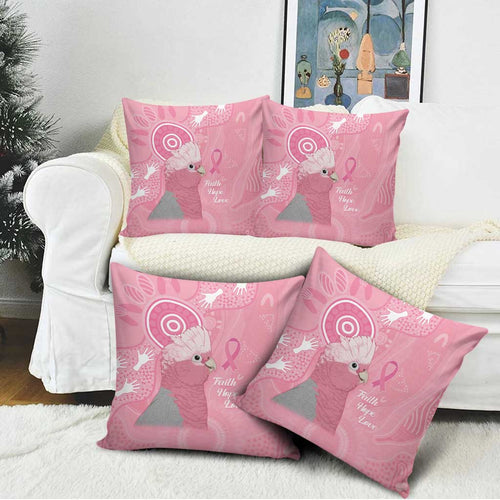 Australia Breast Cancer Awareness Pillow Cover Galah Faith Hope Love Pink Month - Aussie Hoodie