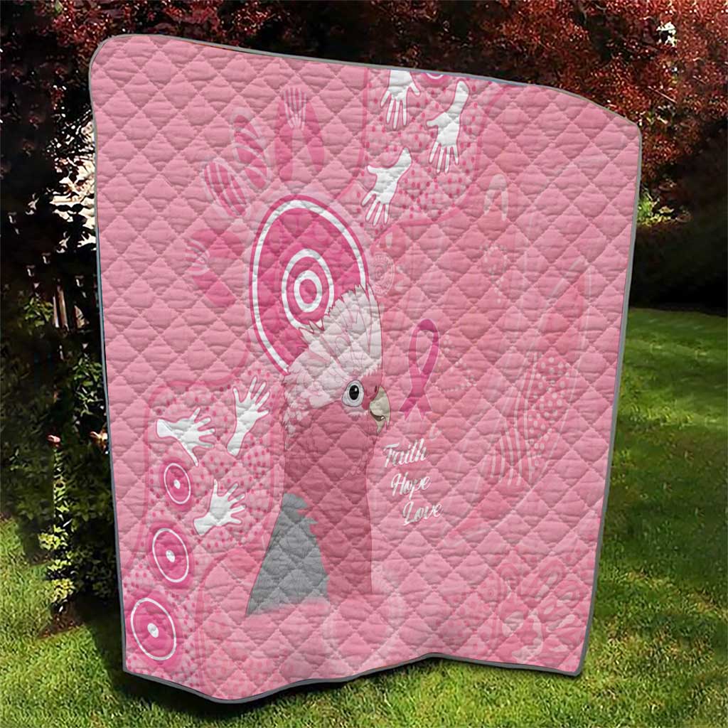 Australia Breast Cancer Awareness Quilt Galah Faith Hope Love Pink Month - Aussie Hoodie