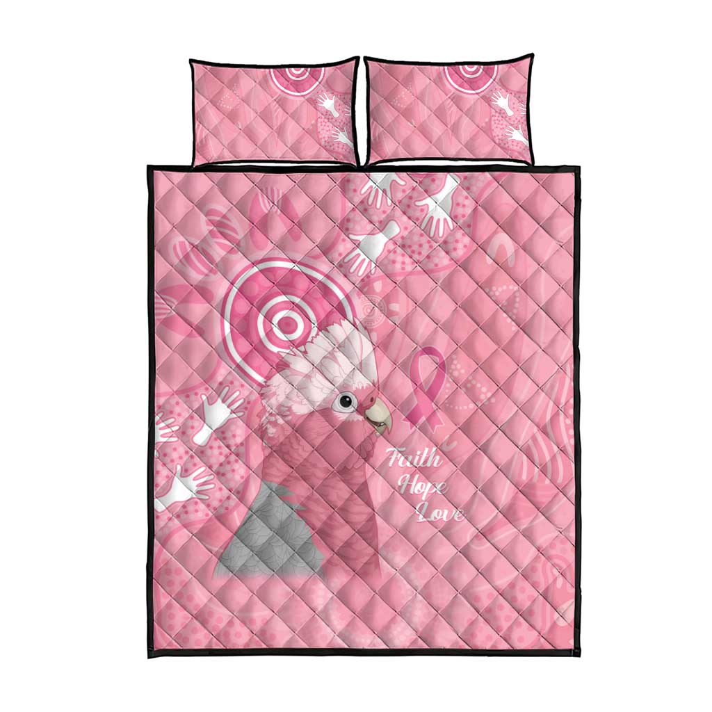 Australia Breast Cancer Awareness Quilt Bed Set Galah Faith Hope Love Pink Month - Aussie Hoodie