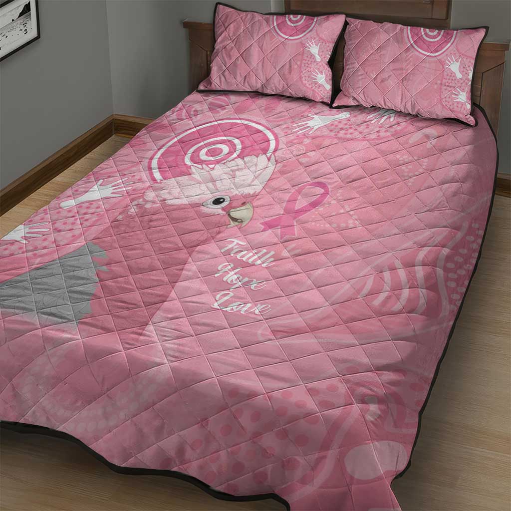 Australia Breast Cancer Awareness Quilt Bed Set Galah Faith Hope Love Pink Month - Aussie Hoodie