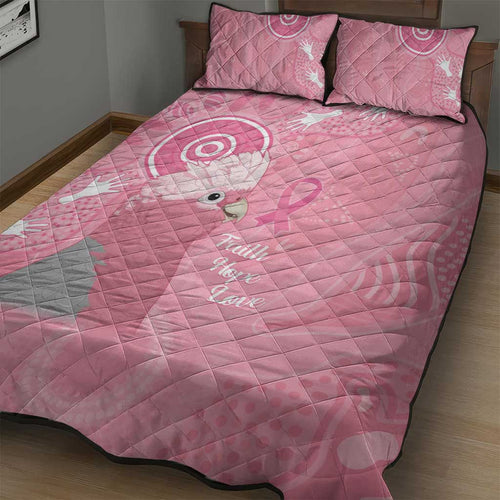 Australia Breast Cancer Awareness Quilt Bed Set Galah Faith Hope Love Pink Month - Aussie Hoodie
