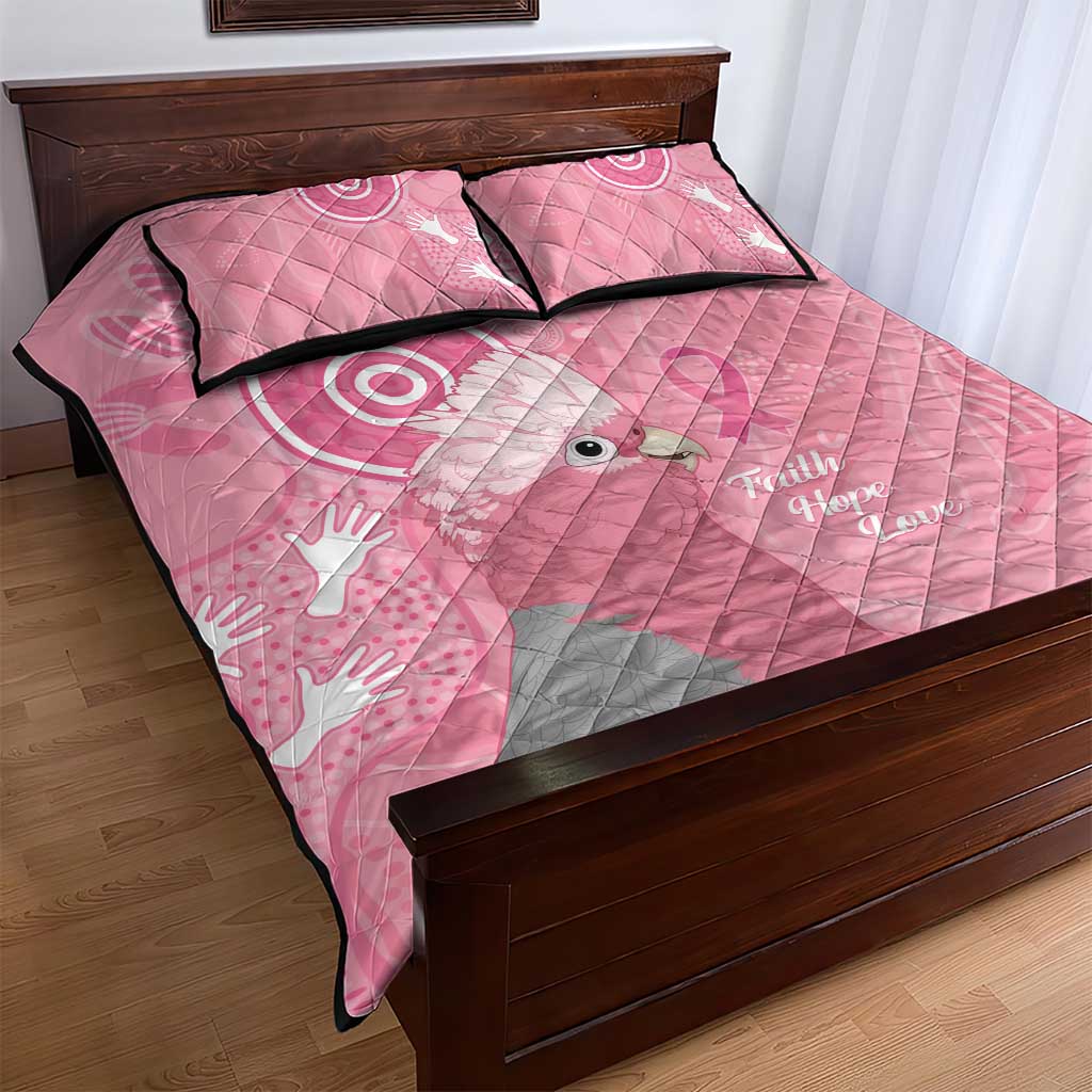 Australia Breast Cancer Awareness Quilt Bed Set Galah Faith Hope Love Pink Month - Aussie Hoodie