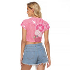 Australia Breast Cancer Awareness Raglan Cropped T Shirt Galah Faith Hope Love Pink Month - Aussie Hoodie