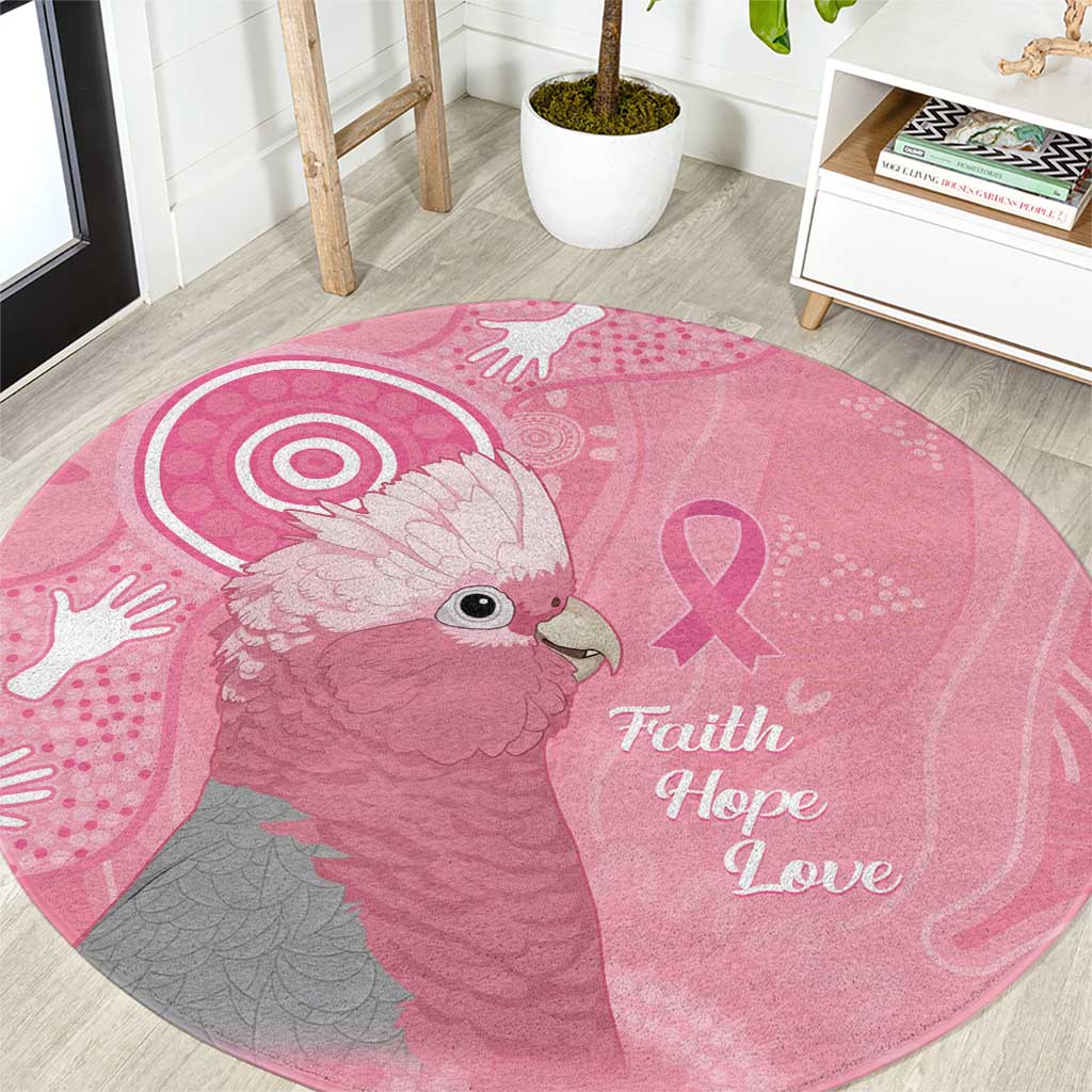 Australia Breast Cancer Awareness Round Carpet Galah Faith Hope Love Pink Month - Aussie Hoodie