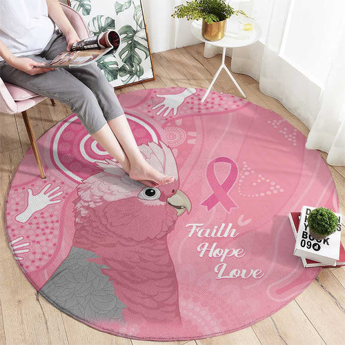 Australia Breast Cancer Awareness Round Carpet Galah Faith Hope Love Pink Month - Aussie Hoodie