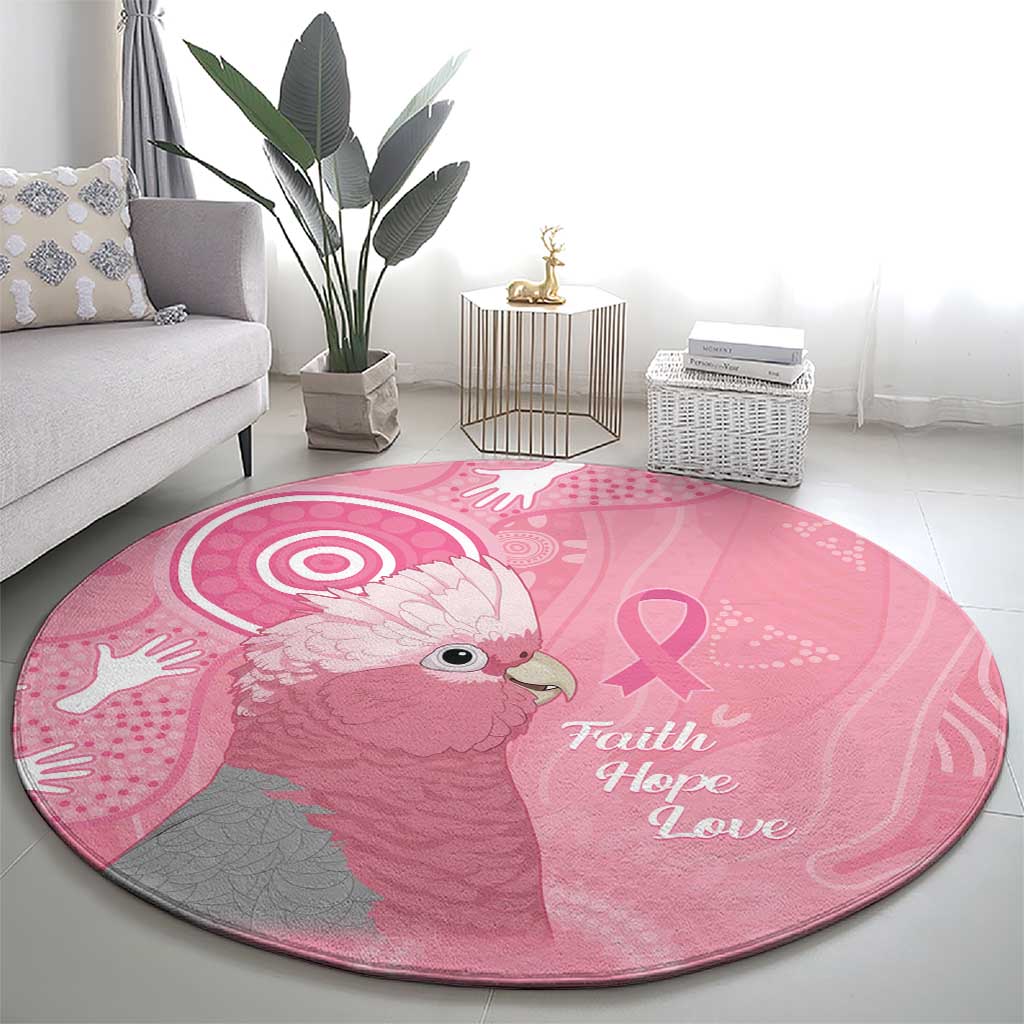 Australia Breast Cancer Awareness Round Carpet Galah Faith Hope Love Pink Month - Aussie Hoodie