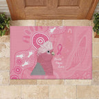 Australia Breast Cancer Awareness Rubber Doormat Galah Faith Hope Love Pink Month - Aussie Hoodie